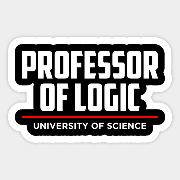 Professor of Logic At The University of Science Sticker by oskibunde